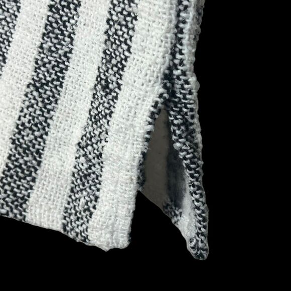 San Jose Baja Men's Hoodie Drod Rug Pullover Striped Black White Size Large - Picture 6 of 9